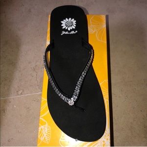 Brand New Yellow Box Jelly Flip Flops